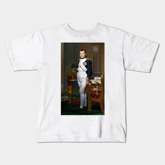 Jacques-Louis David The Emperor Napoleon in His Study at the Tuileries Kids T-Shirt by pdpress
